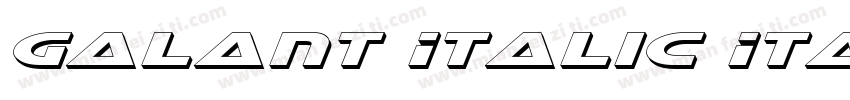 Galant Italic Italic字体转换